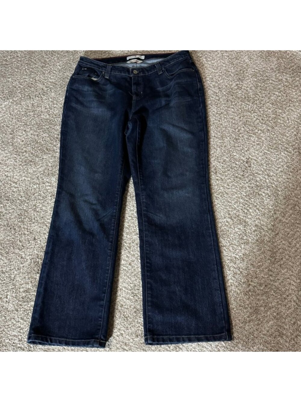 Tommy Hilfiger Hipster Bootcut Jeans Women's 36x32 Dark Wash Blue Denim